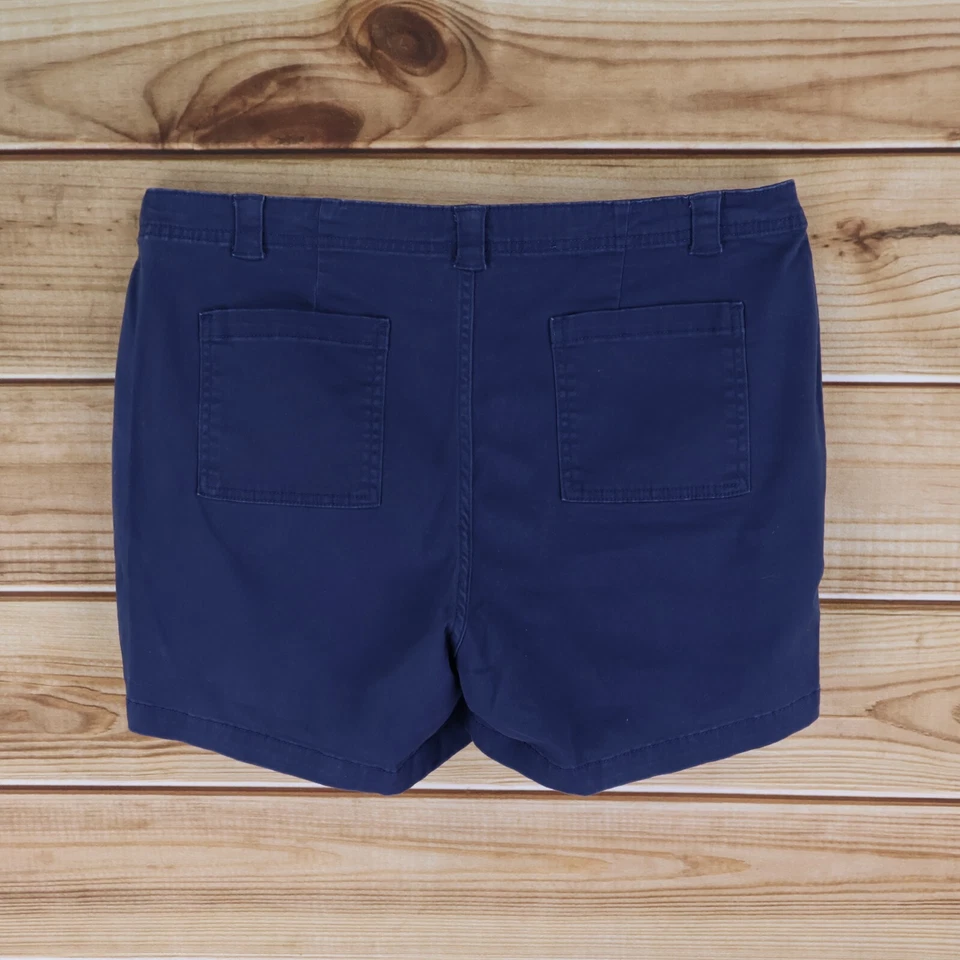 Pantalones cortos Falls Creek para mujer talla 16 azul oscuro mezcla de algodón chinos bolsillos tiro medio Foto 2 de 4