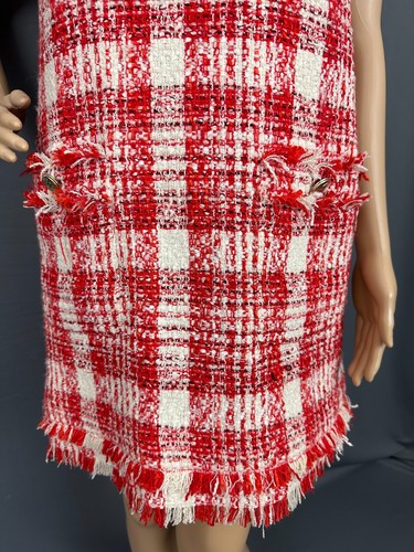 MSGM DRESS - BOUCLÉ TWEED - Women's Size UK 10 - IT 42 - Picture 10 of 24