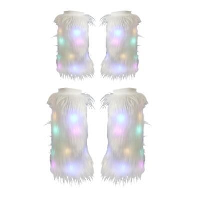 Leuchtende Beinwärmer Stiefelstulpenabdeckung Fuzzy Beinwärmer Fashion Glow