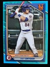 2024 Bowman Draft TREY SNYDER 1st Rookie #BD-138 SKY BLUE #/499 New York Mets RC