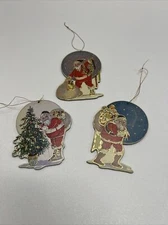 Merrimack Publishing Corp Die Cut 1980’s Christmas Oraments Lot Of 3