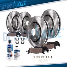 10pc 12.59" Front 12.13" Rear Disc Rotors Ceramic Brake Pads for Nissan Maxima