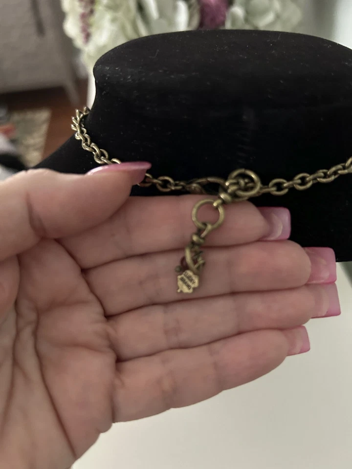 Lucky Brand Leather and Bead Fringe Statement Necklace - Image 3 of 4