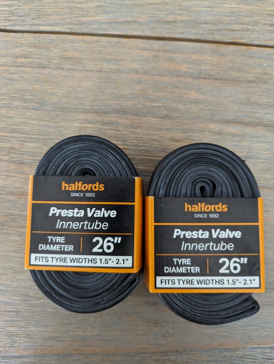 Presta Valve Halfords 700 X 25c Inner Tube Halfords Inner Tubes 2x