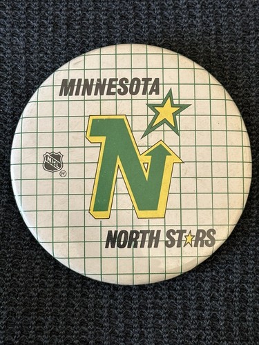 Minnesota North Stars Vintage Hockey 3.5 Inch Pinback Button