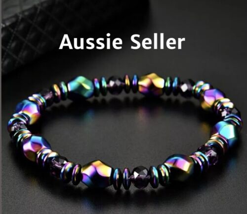Colourful Magnetic Hematite Bracelet for Women, Men, Unisex - Picture 1 of 4