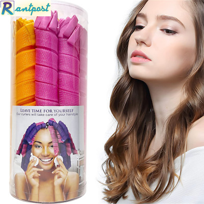 50 Pcs Heatless Spiral Hair Curlers 12Inch Magic No Heat Hair Curls for Long Hai