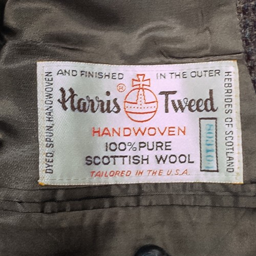 Nordstrom Harris Tweed Blazer Sport Coat Handwoven Scottish Wool Mens Fits 40-42 - Picture 2 of 7