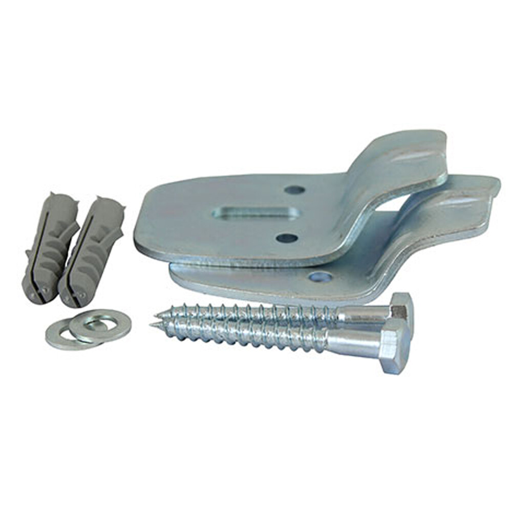 Kit Fissaggio Lavabo Per Antibagno, 8 Pezzi Zincati: Viti, Staffe, Rondelle, Tasselli
