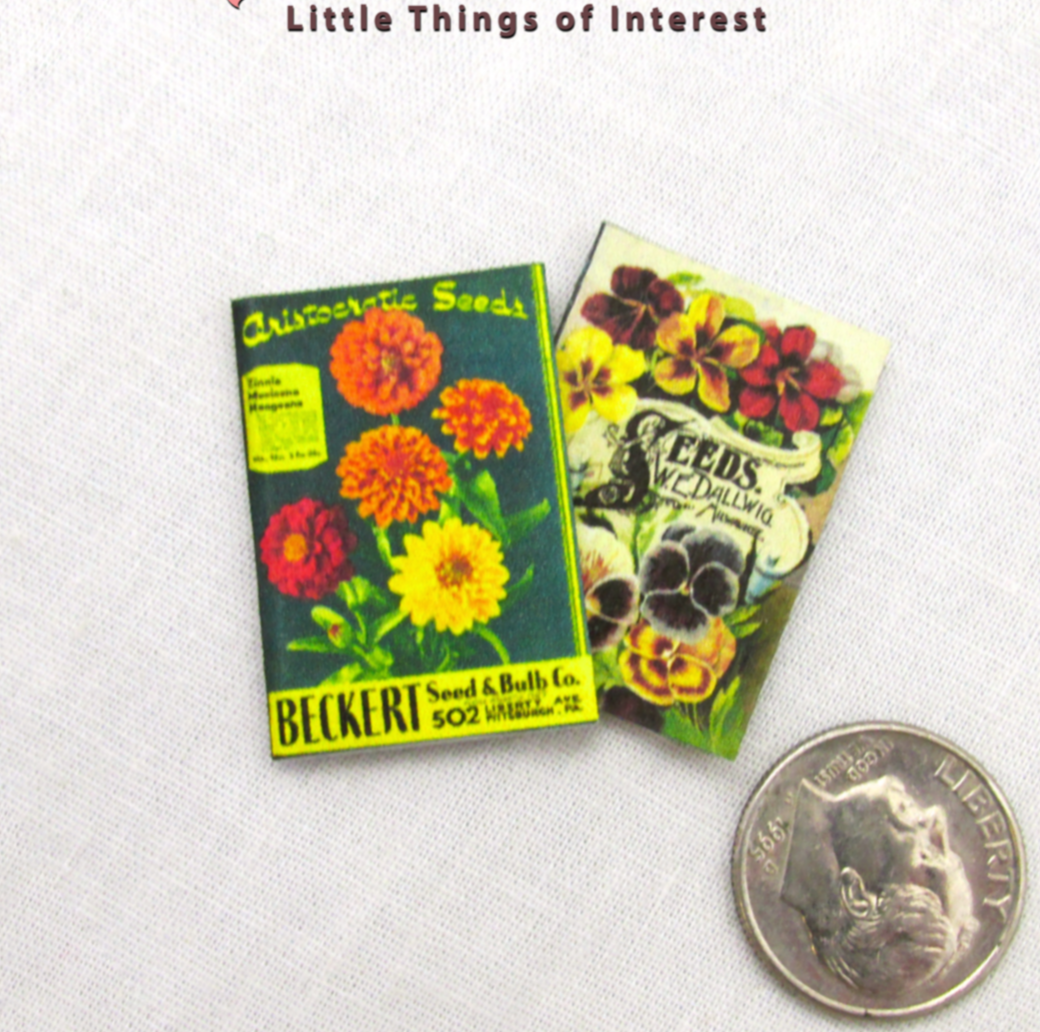 SEED CATALOGS 2 Pc Miniature Books 1:12 Scale Illustrated Flowers Plants |  eBay