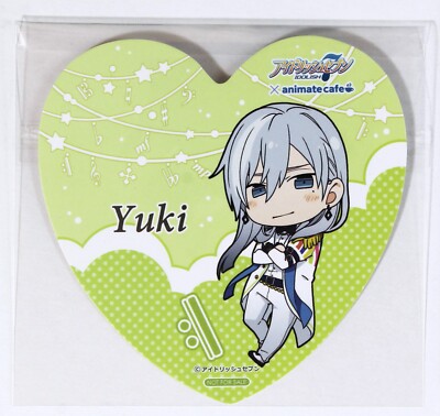IDOLiSH7 × Animate Cafe Heart Shaped Coaster Card Yukito Orikasa