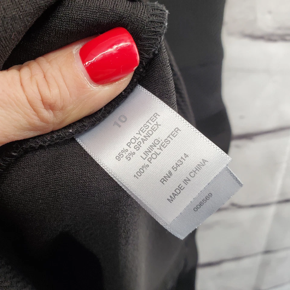 BISOU BISOU 紧身连衣裙女式 10 腰无袖后拉链黑色 — 第 4/4 张图片