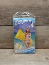 Bestway Yellow Inflatable Pool Air Float Mat 72"×27 Vintage 2013 Sports Swimming