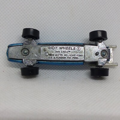 Hot Wheels Redline Indy Eagle 1969 Blue Made In Hong Kong W/Button