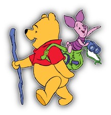 Winnie The Pooh Cartoon Sticker Bumper Decal - ''SIZES''