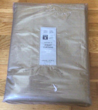 John Lewis Premium Faux Silk GOLD Eyelet Curtains W228cm x D137cm RRP £125.00