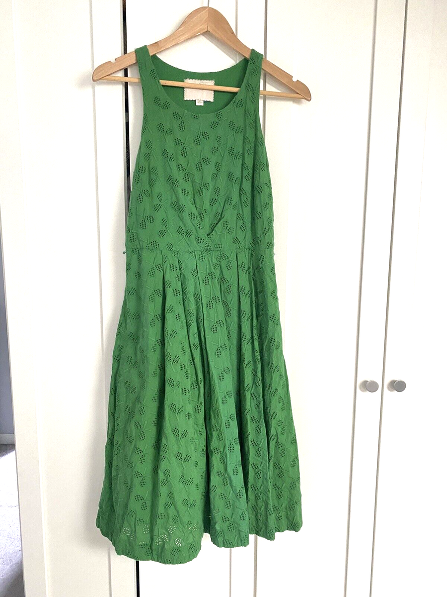 ANTHROPOLOGIE Grass Green A-line Dress size 4 Eyelet Tennis Rackets Pockets | eBay ANTHROPOLOGIE Grass Green A-line Dress size 4 Eyelet Tennis Rackets Pockets | eBay