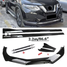 For Nissan Rogue Qashqai Front Bumper Lip Spoiler Chin Splitter Bod Glossy Black