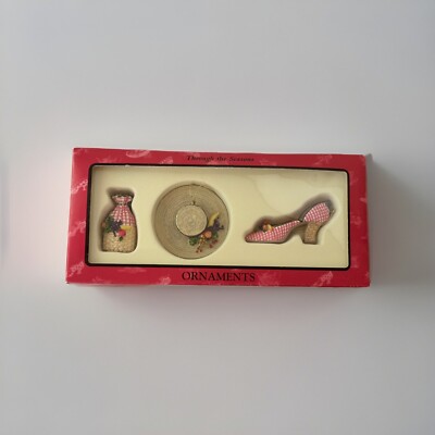 Sandy s Closet VTG Fashion Accessory Ornament Set of 3   New In Box