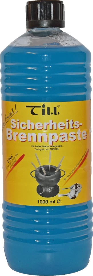 TILL ZÜNDFIX Sicherheitsbrennpaste Brennpaste für Fondue Raclette 1 Liter