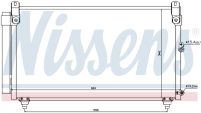 940191 NISSENS Kondensator, Klimaanlage für LEXUS