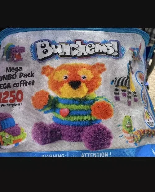 Bunchems Mega Jumbo Pack 1250 unidades artesanía creativa construcción niños juguete - Imagen 2 de 4
