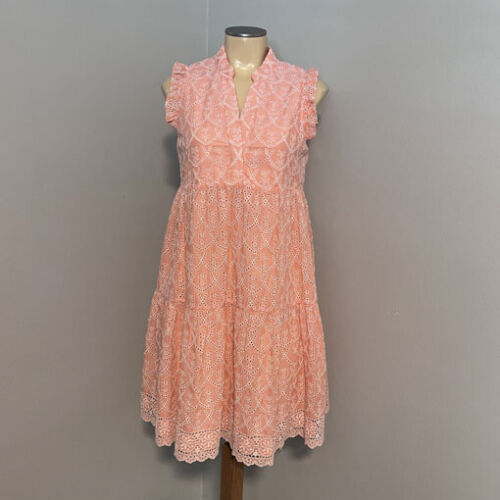 VESTIDO BRIELA LILLY PULITZER ~ Ojales Melocotón con Bolsillos Talla XS - Imagen 2 de 6