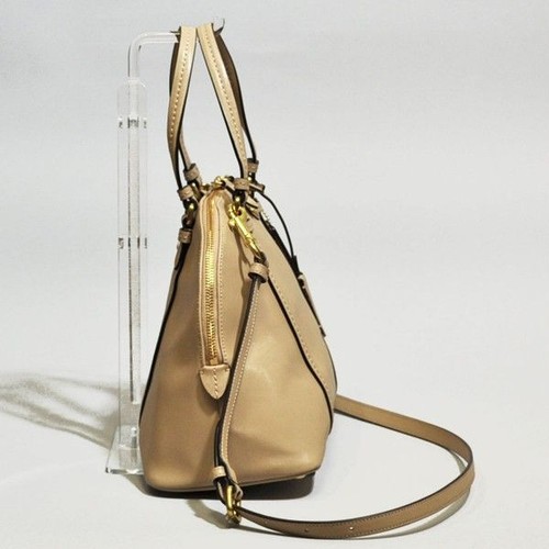 NWT Coach PEYTON LEATHER CORA DOMED SATCHEL Handbag 25671 Silver/Gold - Picture 5 of 8