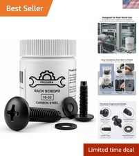 Rack Screws 10-32 and Nylon Washers Set, Carbon Steel, 50-Pack for Equipment ...
