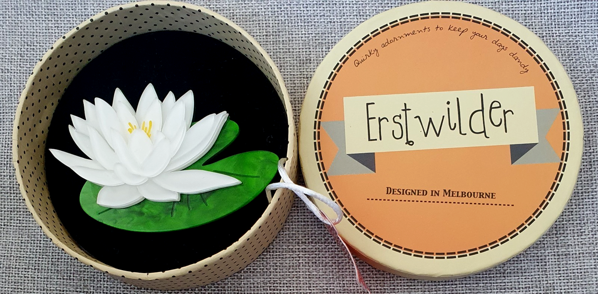 ❀純粋なる白龍様❀flowerヒーリング BNIB ERSTWILDER 2020 ENLIGHTENED WATERS BROOCH WHITE WATERLILY | eBay