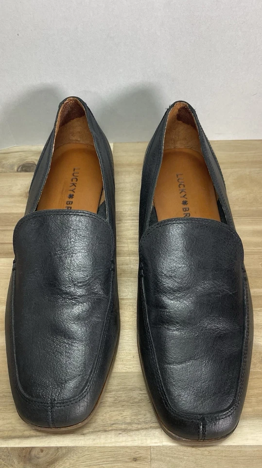 Zapatos mocasines Lucky Brand de cuero negro para mujer talla 6,5 M Foto 2 de 4