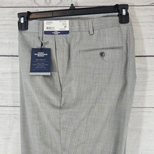 Hart Schaffner Marx 46R New York Fit Unhemmed Lt Gray Suit Pants NWT 155 L840