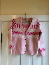 VineYard Vines Pink Button Down Sweater Girls Medium Cardigan EUC Excellent