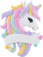 Personalized Unicorn Christmas Ornament - Colored Horse Christmas...
