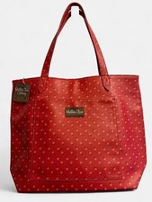 Matilda Jane Red Floral Tote Bag Snap Closure Lined Inner Pockets Double Handles