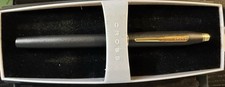 Cross Century II Classic Black w/23kt Gold Trim Fountain Pen Bold Gold Nip New