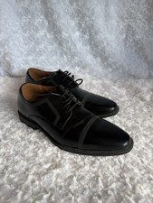 nine west kalani men’s black leather lace up dress shoes  size 9 m, worn once