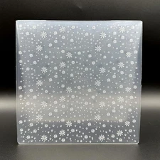3D Plastic Embossing Folder Template Christmas Snowflakes Falling Texture 5.91x5