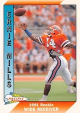 1991 Pacific Ernie Mills #538 (RC) NFL Football Rookie Card. rookie card picture