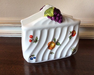 Vintage Ceramic Napkin Holder Petite Fruit Raintree LTD Japan 4-1/4 X 4-3/4 