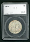 UNITED STATES 1941-D DENVER MINT WALKING LIBERTY SILVER HALF DOLLAR AS SHOWN
