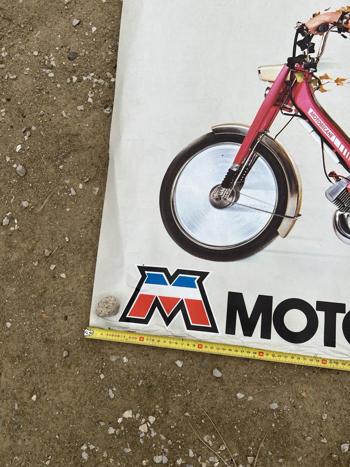 Vintage Motobecane Mobylette Large Advertising Poster Pub Poster