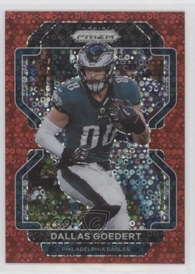 2021 Panini Prizm No Huddle Red Prizm 23/50 Dallas Goedert #220 0c6