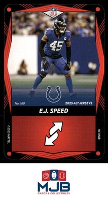2025 UNO Elite Alt Jerseys Edition - Red E.J. Speed #160 Indianapolis Colts