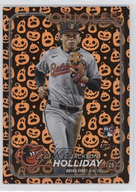 2024 Topps Update Debut Jack-O'-Lantern Foil Jackson Holliday #US97 Rookie RC