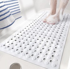 COLOR&GEOMETRY Non-Slip Bath Mat Anti-Mould Quick Dry with Suction Cups – 40x88