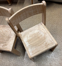 2 Piece Vintage Childrens Wooden Chair