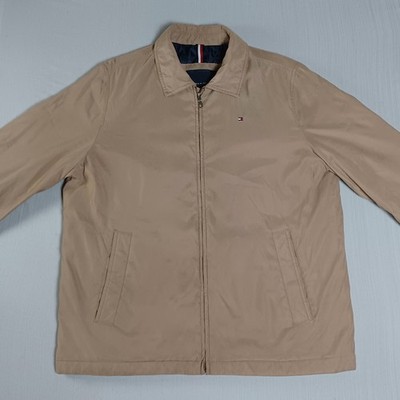 Tommy Hilfiger Harrington Jacket Mens Large Khaki Quilt Lined 
