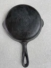 Griswold Cast Iron Skillet #3 Small Block Logo 709 C Grooved Handle