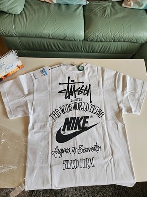 Nike x Stussy The Wide World Tribe T-Shirt White | Size M | NEW
